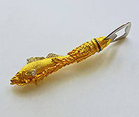 Бронзовая открывашка для пива Окунь