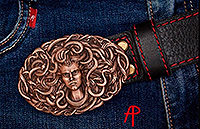 Ремень из натуральной кожи Медуза Горгона