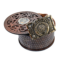 Ремень кожаный с пряжкой Герб СССР  : фото 3