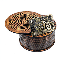 Ремень кожаный с пряжкой Kawasaki  : фото 3