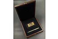 Набор Визитница кожаная и ручка украшенная