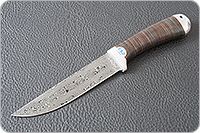 Нож Лиса наборная кожа, zd-0803, алюминий : фото 2