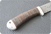 Нож Лиса наборная кожа, zd-0803, алюминий : фото 5