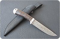 Нож Лиса наборная кожа, zd-0803, алюминий : фото 9