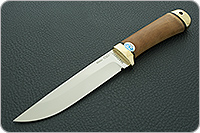 Нож Лиса кап березовый, elmax, латунь : фото 2