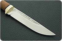 Нож Лиса кап березовый, elmax, латунь : фото 4