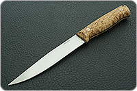 Нож Заноза ЦМ накладки стабилизированная карельская береза, cpr, цельнометаллический : фото 2