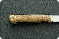 Нож Заноза ЦМ накладки стабилизированная карельская береза, cpr, цельнометаллический : фото 5