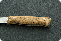 Нож Заноза ЦМ накладки стабилизированная карельская береза, cpr, цельнометаллический : фото 6