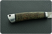 Нож Заноза болотная стабилизированная карельская береза, 95х18, алюминий : фото 5