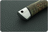 Нож Заноза болотная стабилизированная карельская береза, 95х18, алюминий : фото 7