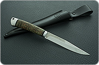 Нож Заноза болотная стабилизированная карельская береза, 95х18, алюминий : фото 10