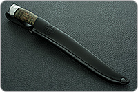 Нож Заноза болотная стабилизированная карельская береза, 95х18, алюминий : фото 11