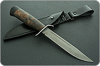 Нож Штрафбат болотная стабилизированная карельская береза, 100х13м, текстолит : фото 10