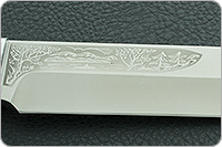 Нож Шашлычный большой карельская береза, 95х18, алюминий : фото 9