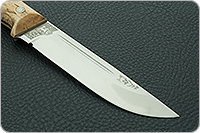 Нож Бекас ЦМ накладки карельская береза, 95х18, цельнометаллический : фото 4