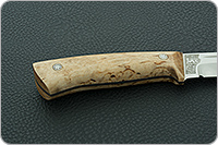 Нож Бекас ЦМ накладки карельская береза, 95х18, цельнометаллический : фото 5