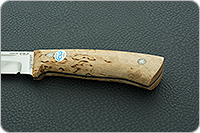 Нож Бекас ЦМ накладки карельская береза, 95х18, цельнометаллический : фото 6