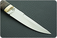 Нож Хаски стабилизированная карельская береза, 100х13м, латунь : фото 4