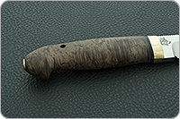 Нож Хаски стабилизированная карельская береза, 100х13м, латунь : фото 5