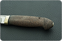 Нож Хаски стабилизированная карельская береза, 100х13м, латунь : фото 6