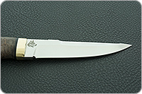 Нож Хаски стабилизированная карельская береза, 100х13м, латунь : фото 7