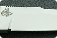 Нож Хаски стабилизированная карельская береза, 100х13м, латунь : фото 8