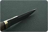 Нож Хаски стабилизированная карельская береза, 100х13м, латунь : фото 9