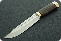 Нож Селигер стабилизированная карельская береза, 95х18, латунь : фото 2