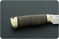 Нож Селигер стабилизированная карельская береза, 95х18, латунь : фото 5