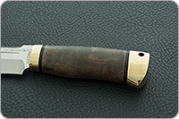 Нож Селигер стабилизированная карельская береза, 95х18, латунь : фото 6