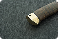 Нож Селигер стабилизированная карельская береза, 95х18, латунь : фото 7