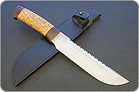 Нож Робинзон-1 карельская береза, 100х13м, текстолит : фото 6