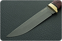 Нож Лиса стабилизированная карельская береза, 95х18, латунь : фото 3