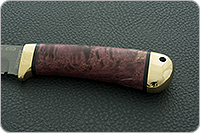 Нож Лиса стабилизированная карельская береза, 95х18, латунь : фото 6