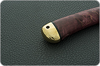 Нож Лиса стабилизированная карельская береза, 95х18, латунь : фото 7