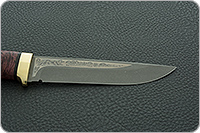 Нож Лиса стабилизированная карельская береза, 95х18, латунь : фото 8