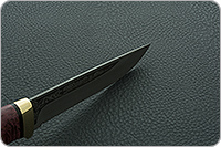 Нож Лиса стабилизированная карельская береза, 95х18, латунь : фото 9