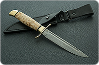 Нож Финка-2 Вача карельская береза, zdi-1016, латунь : фото 9