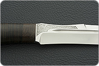 Нож Скорпион наборная кожа, 50х14мф, текстолит : фото 5