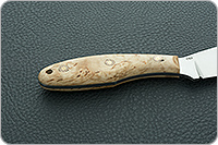 Нож Канадский средний (траппер) накладки стабилизированная карельская береза, 95х18, цельнометаллический : фото 5