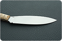 Нож Канадский средний (траппер) накладки стабилизированная карельская береза, 95х18, цельнометаллический : фото 7