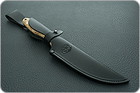 Нож Канадский средний (траппер) накладки стабилизированная карельская береза, 95х18, цельнометаллический : фото 11