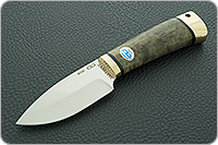 Нож Добрый стабилизированная карельская береза, s390, латунь : фото 2