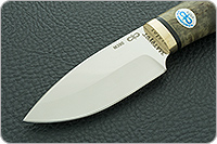 Нож Добрый стабилизированная карельская береза, s390, латунь : фото 3