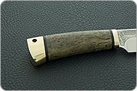 Нож Добрый стабилизированная карельская береза, s390, латунь : фото 5