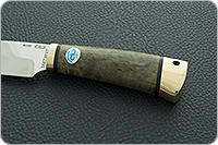 Нож Добрый стабилизированная карельская береза, s390, латунь : фото 6