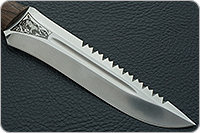 Нож Ирбис накладки орех, aus-8, цельнометаллический : фото 2