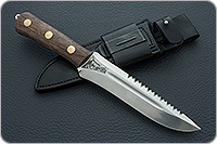 Нож Ирбис накладки орех, aus-8, цельнометаллический : фото 5