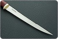 Нож Белуга стабилизированная карельская береза, d2, латунь : фото 2